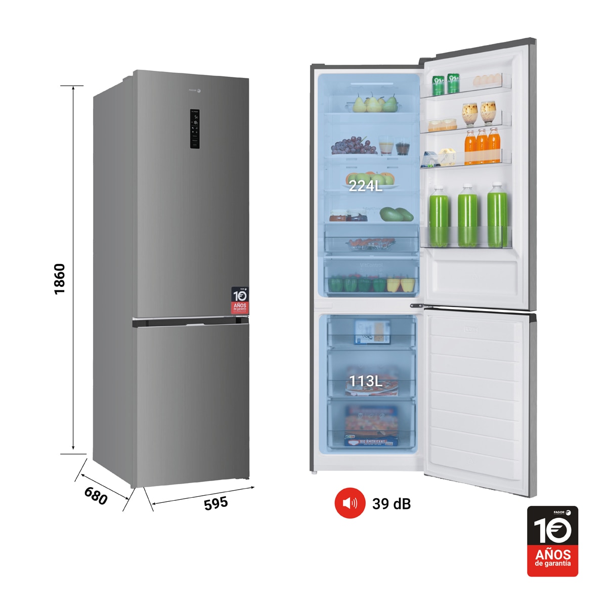 Frigorífico combi Fagor Master Total No Frost, Compresor Inverter - 3FFK-6677X Inox-2