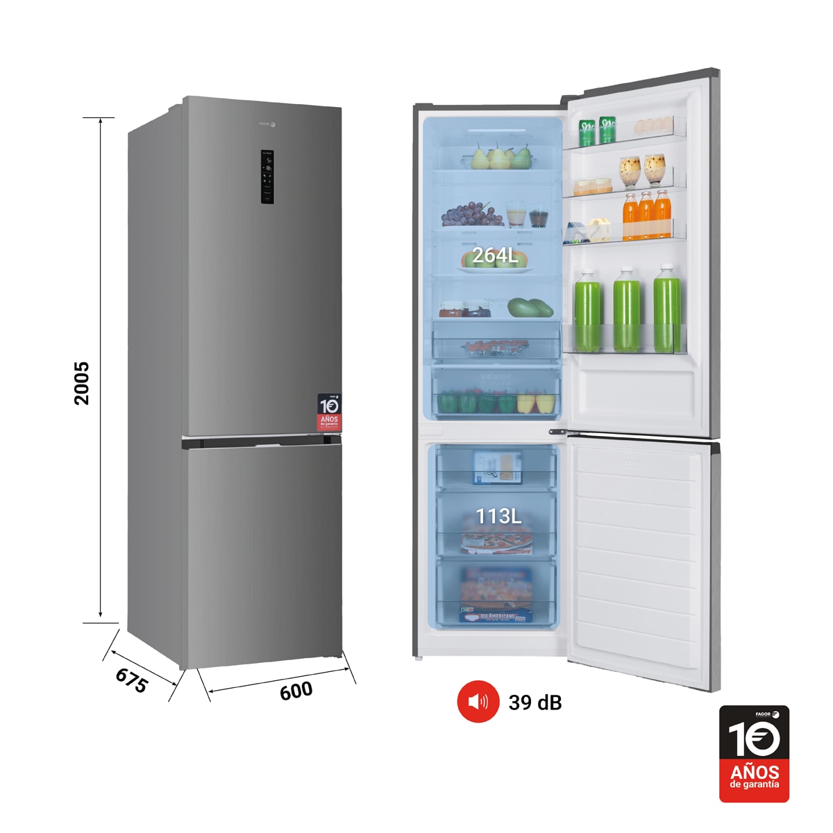 Frigorífico combi Fagor Master Total No Frost, Compresor Inverter - 3FFK-6877X Inox-2