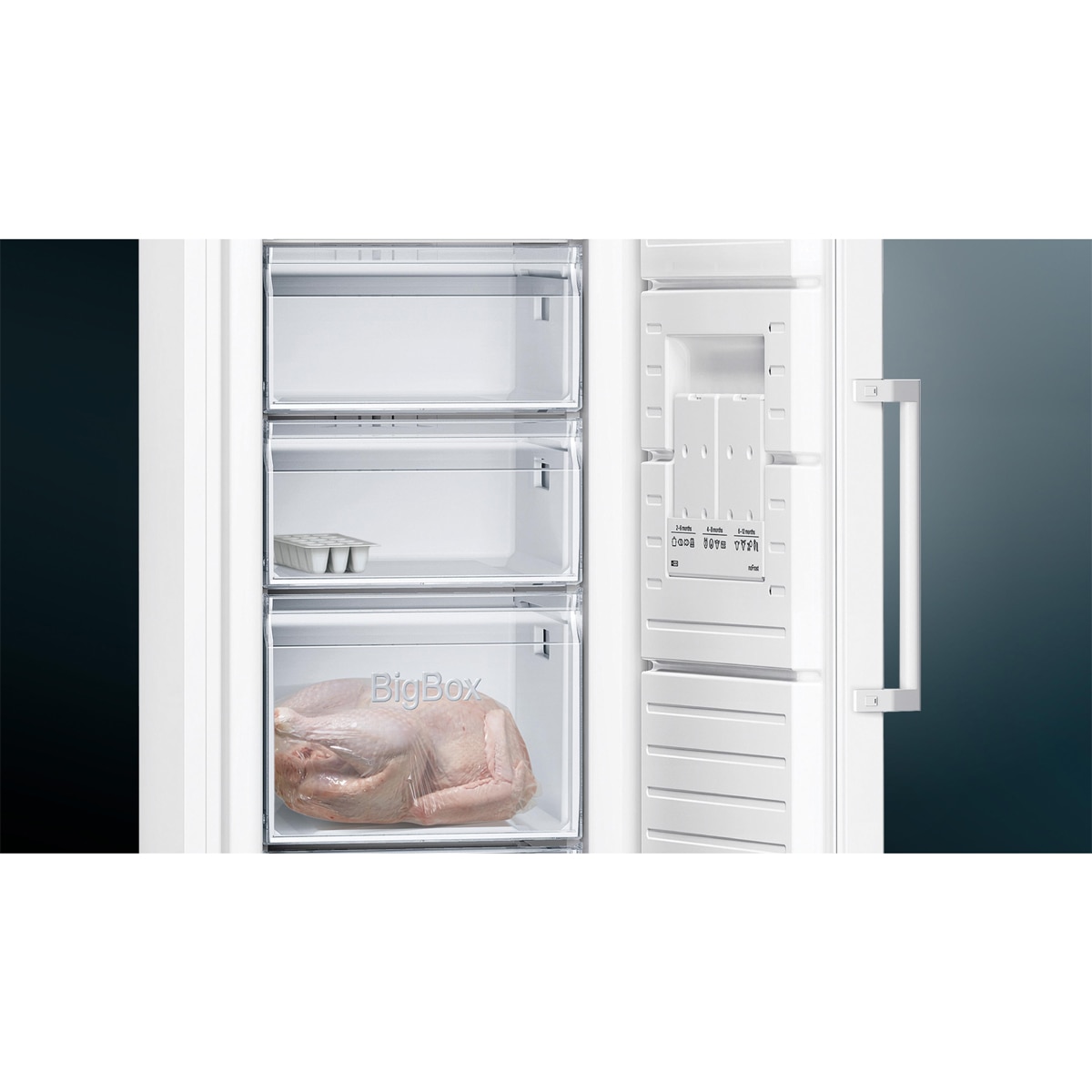 Congelador 1 puerta Siemens iQ300, Total NoFrost - GS36NVWEV Blanco-5