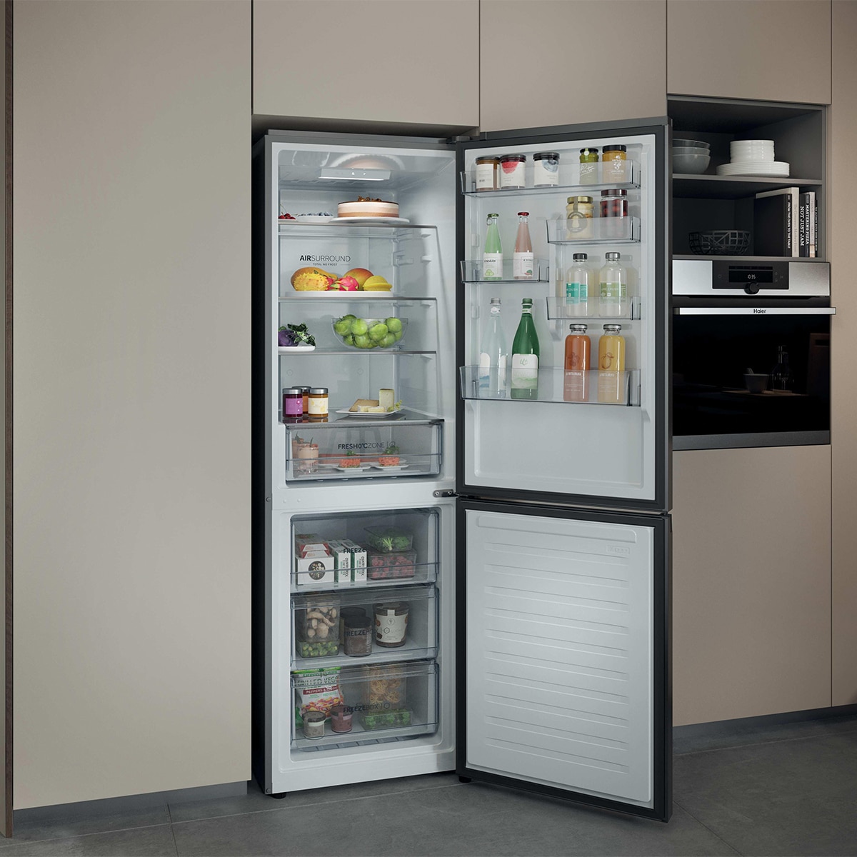 Frigorífico Combi Haier Total No Frost 2D 60 Series 1 PRO - HDPR1618CNPK Inox-8