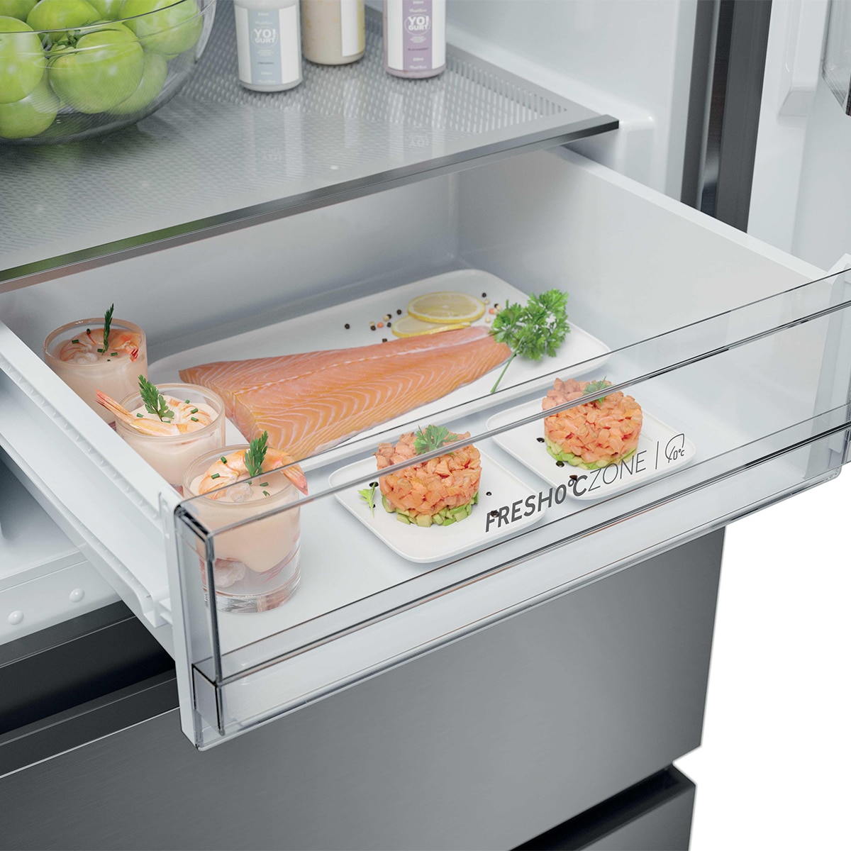 Frigorífico Combi Haier Total No Frost 3D 60 Series - HTR3618CNMG Inox-5