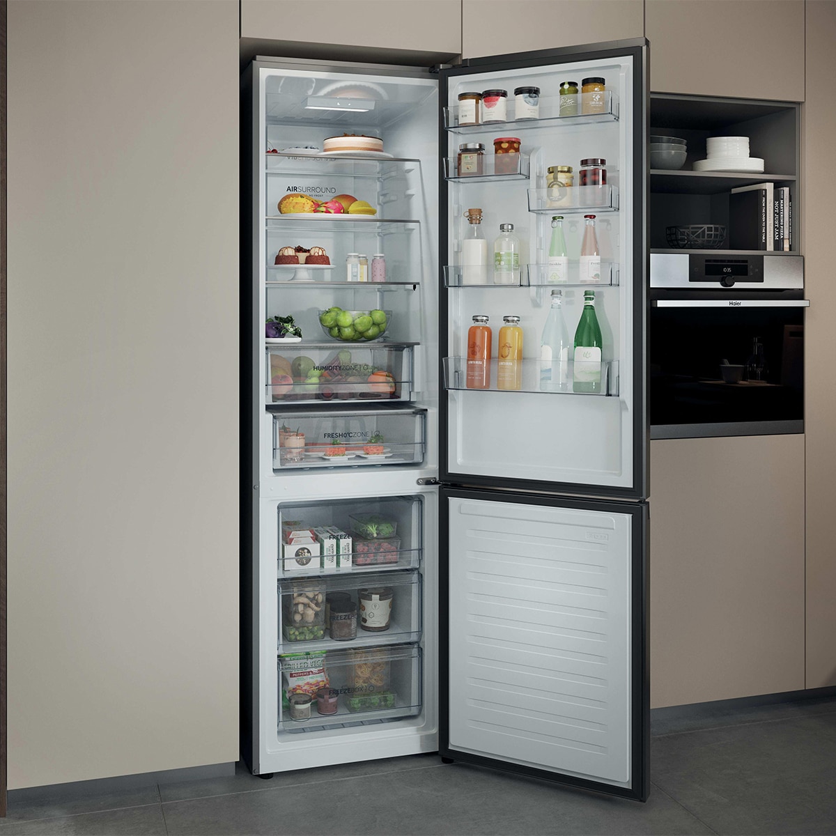 Frigorífico Combi Haier Total No Frost 2D 60 Series 1 PRO - HDPR1620ANPK Inox-8
