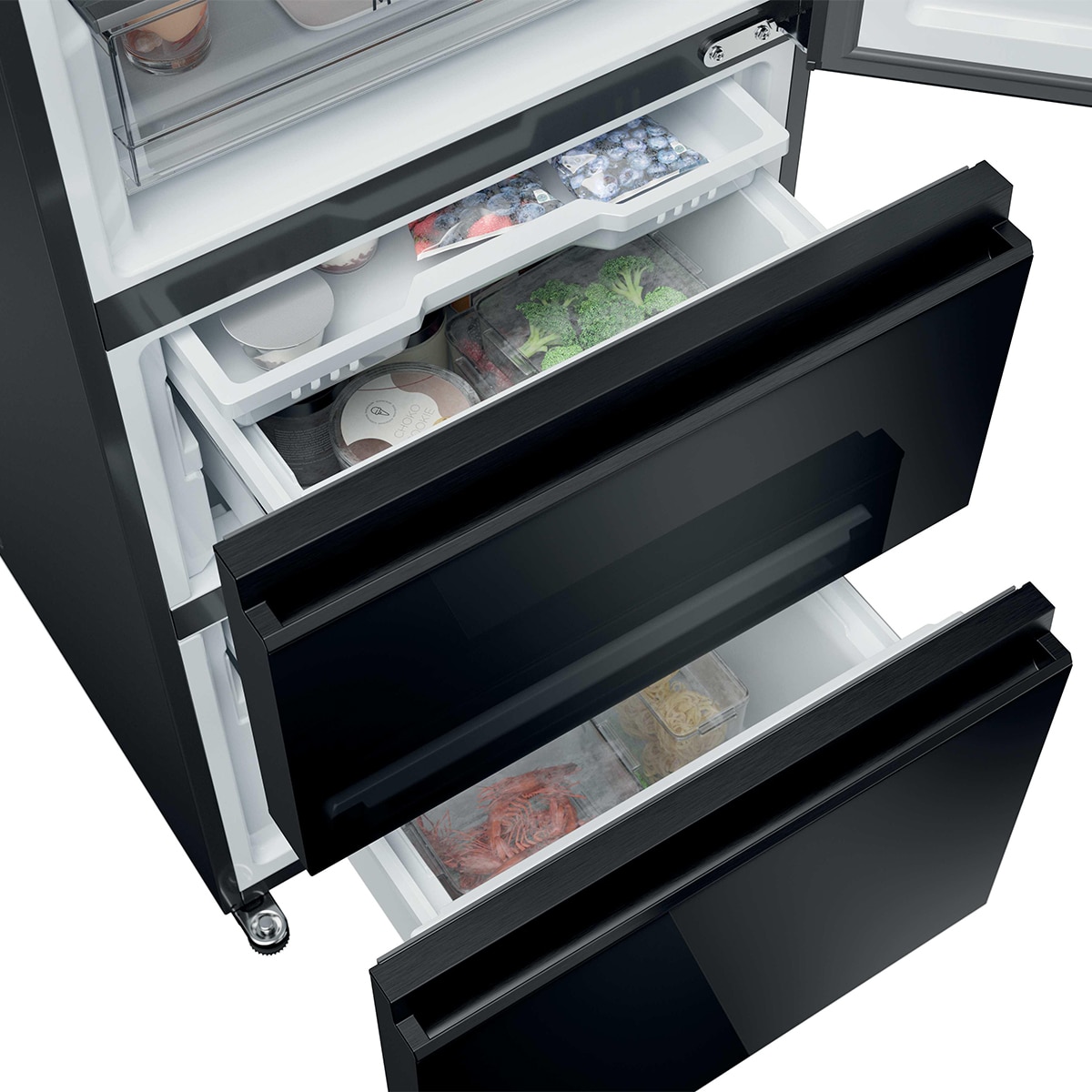 Frigorífico Combi Haier Total No Frost 3D 60 Series 7 Pro - HTW7620DNGB Cristal negro-14
