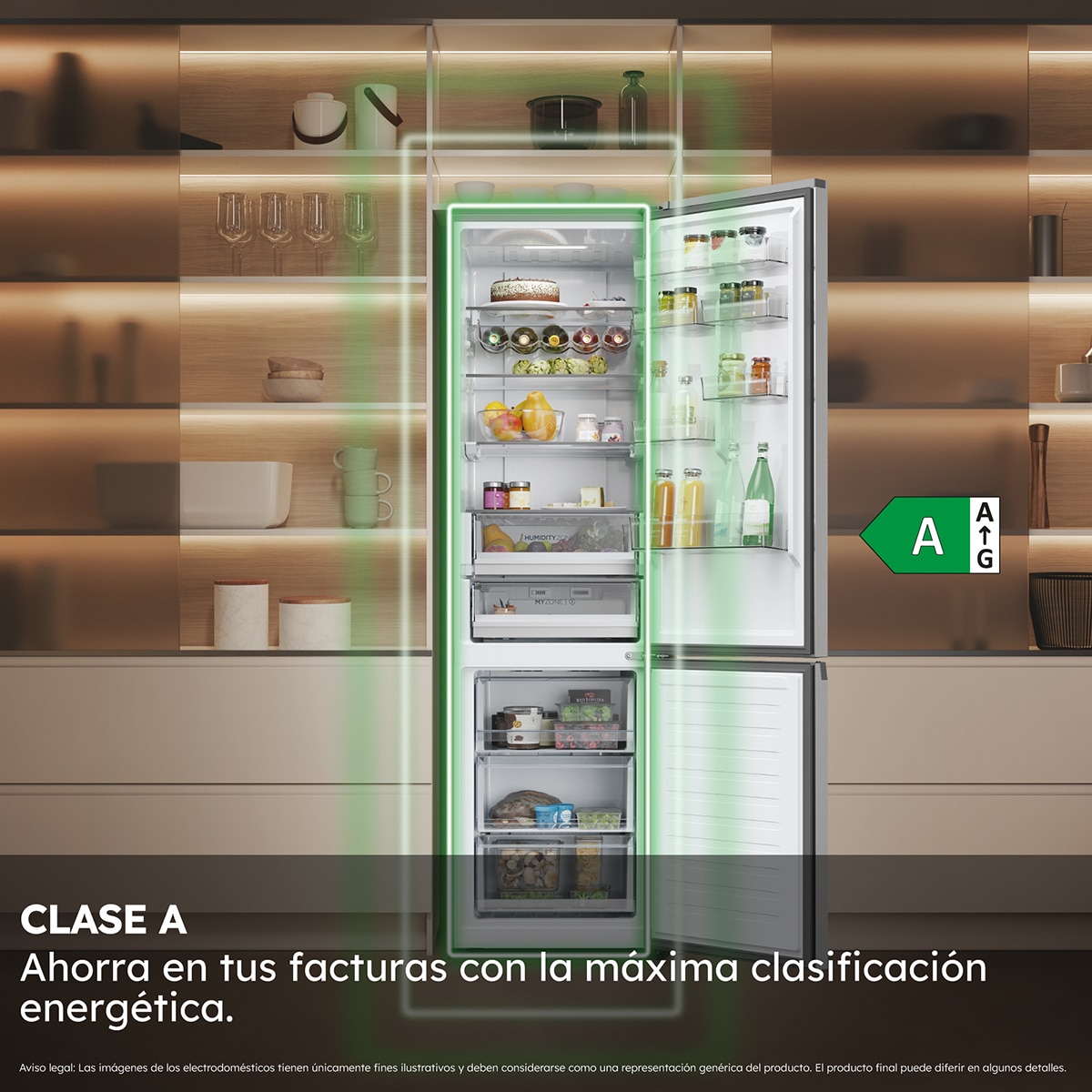 Frigorífico Combi Haier Total No Frost 2D 60 Series 5 Pro - HDPW5620ANPK Inox-6