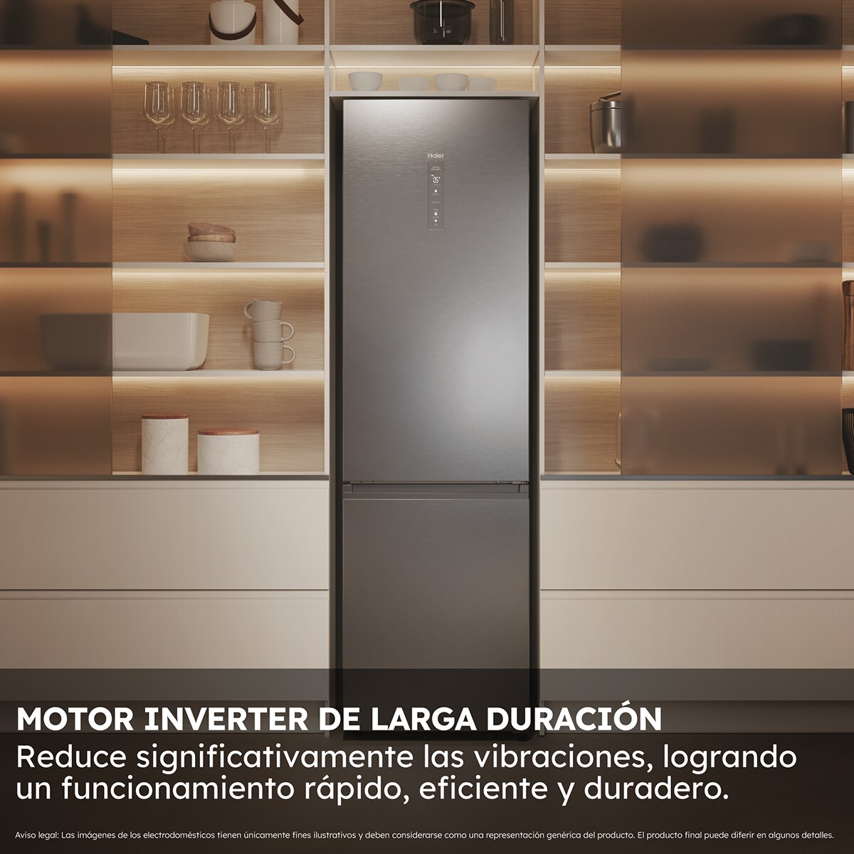 Frigorífico Combi Haier Total No Frost 2D 60 Series 5 Pro - HDPW5620ANPK Inox-7