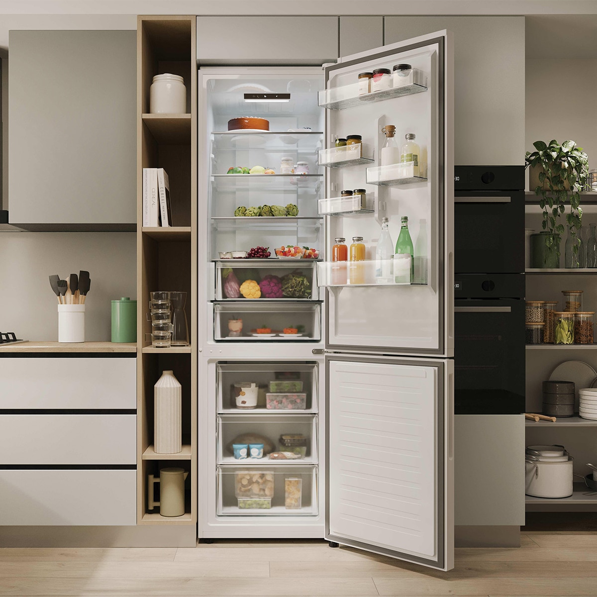 Frigorífico Combi Candy Total No Frost Fresco 300 - CNCQ2T620CW Blanco-10