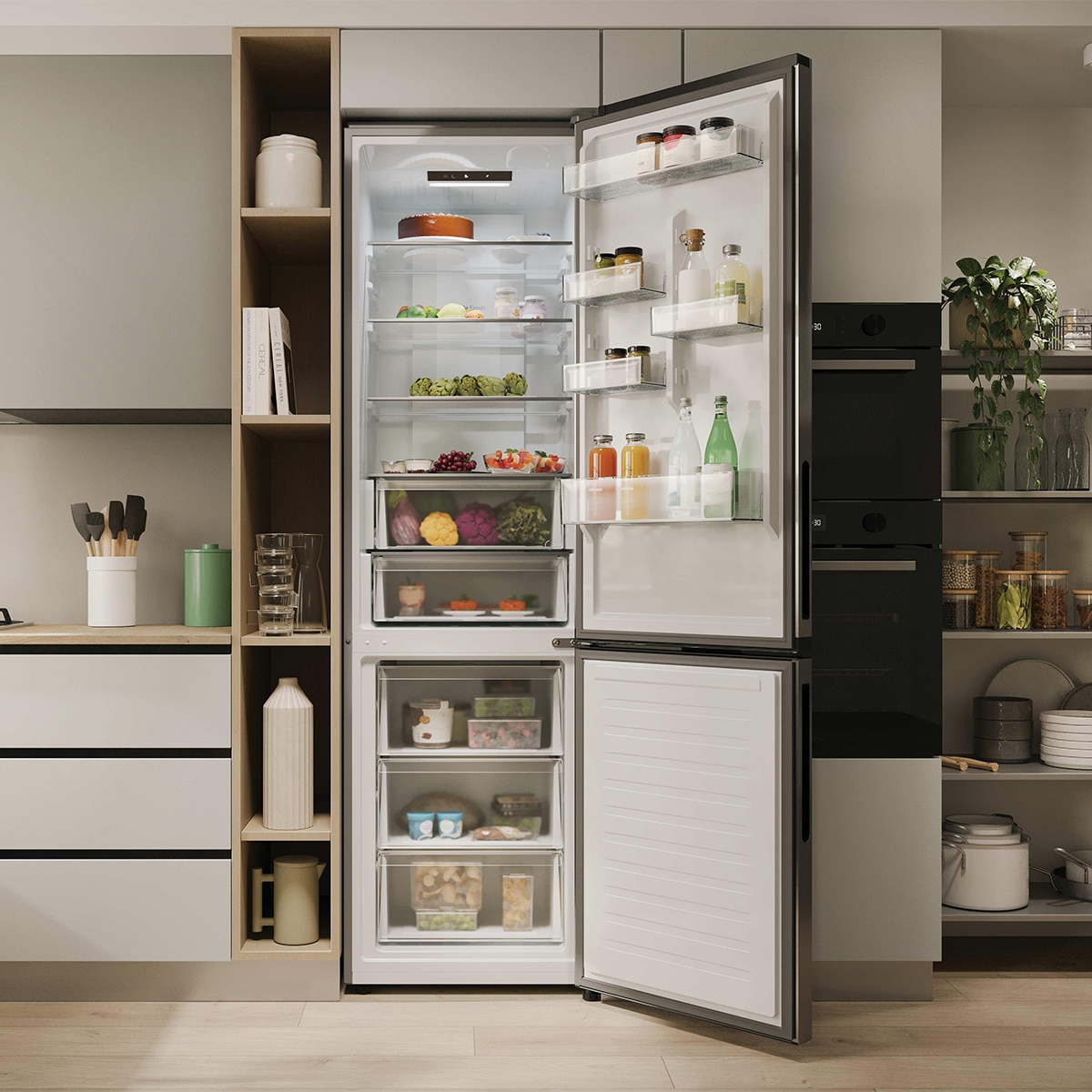Frigorífico Combi Candy Total No Frost Fresco 300 - CNCQ2T620CX Inox-10