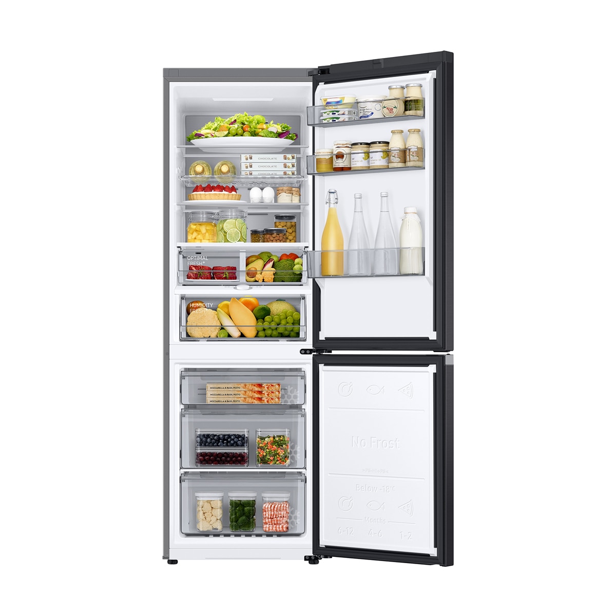 Frigorífico Combi Samsung Bespoke AI 185cm Balda botellero 344 L - RB34C775CB1/EF Grafito-11