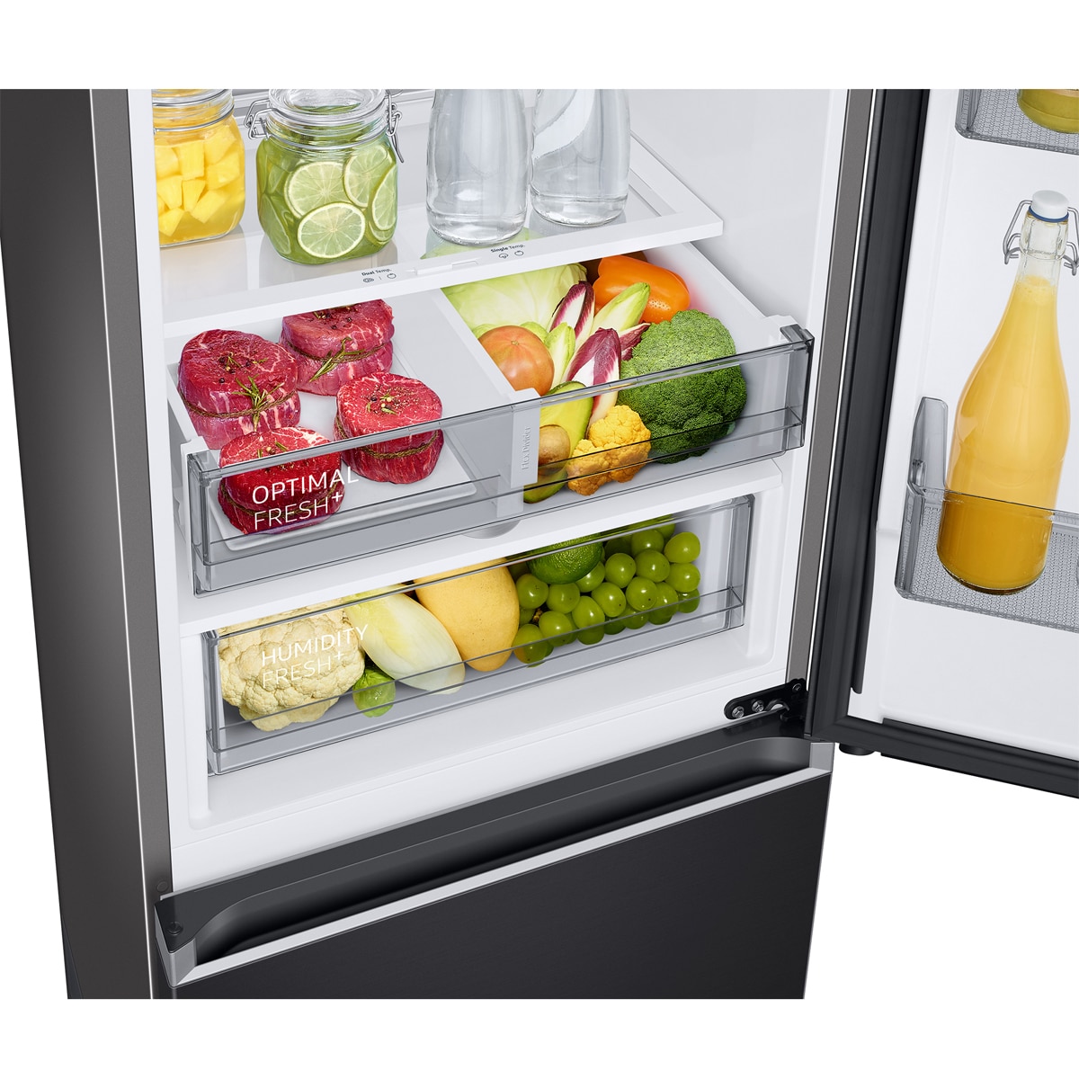 Frigorífico Combi Samsung Bespoke AI 185cm Balda botellero 344 L - RB34C775CB1/EF Grafito-12