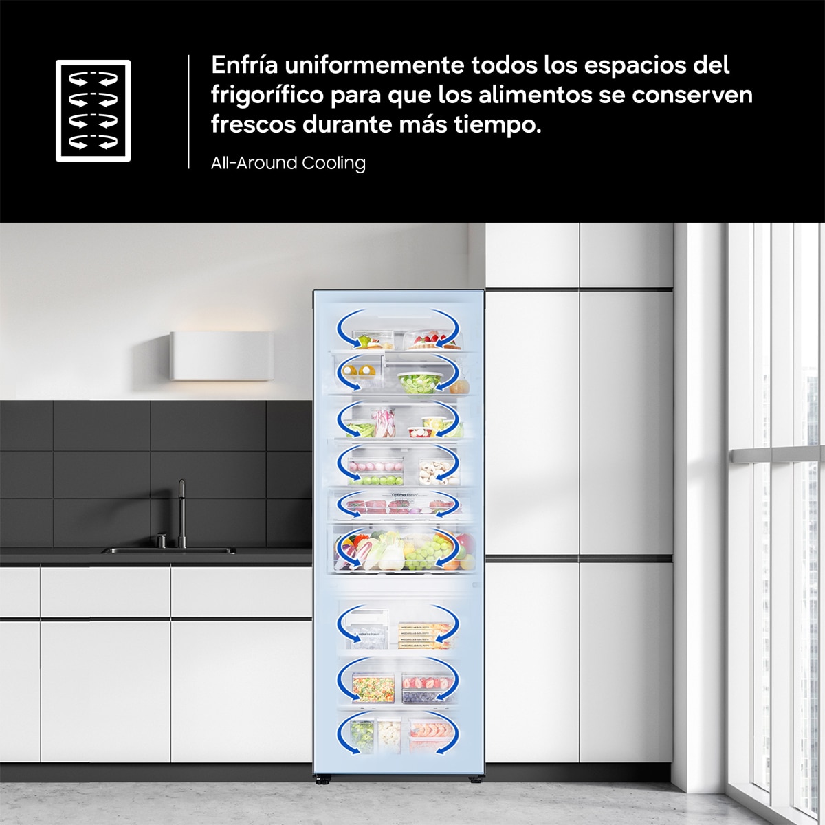 Frigorífico Combi Samsung AI 185 cm Balda botellero 344 L - RB34C605CWW/EF Blanco-8