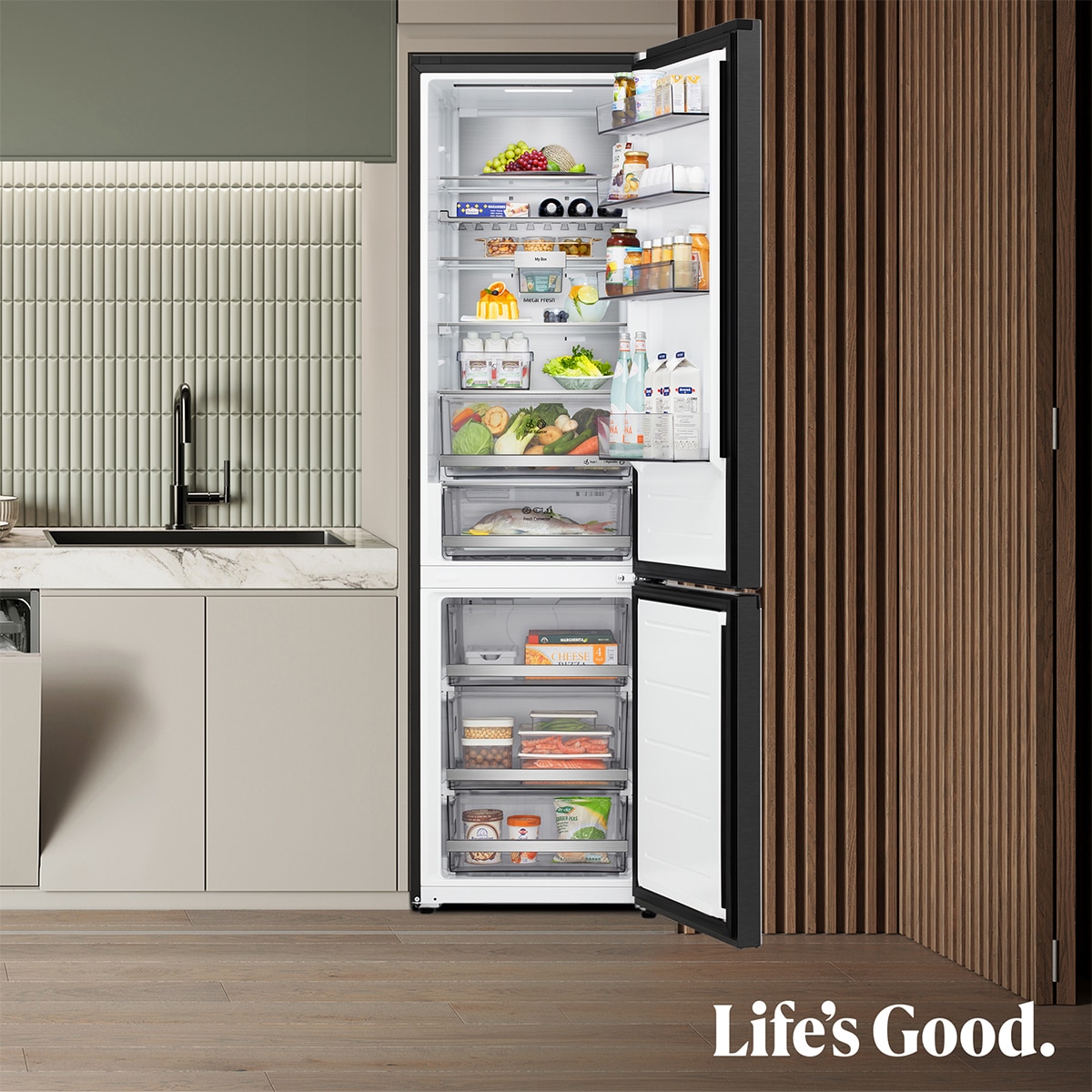 Frigorífico Combi LG Instaview™, DoorCooling+ - GBG5160CPY Inox antihuellas-15