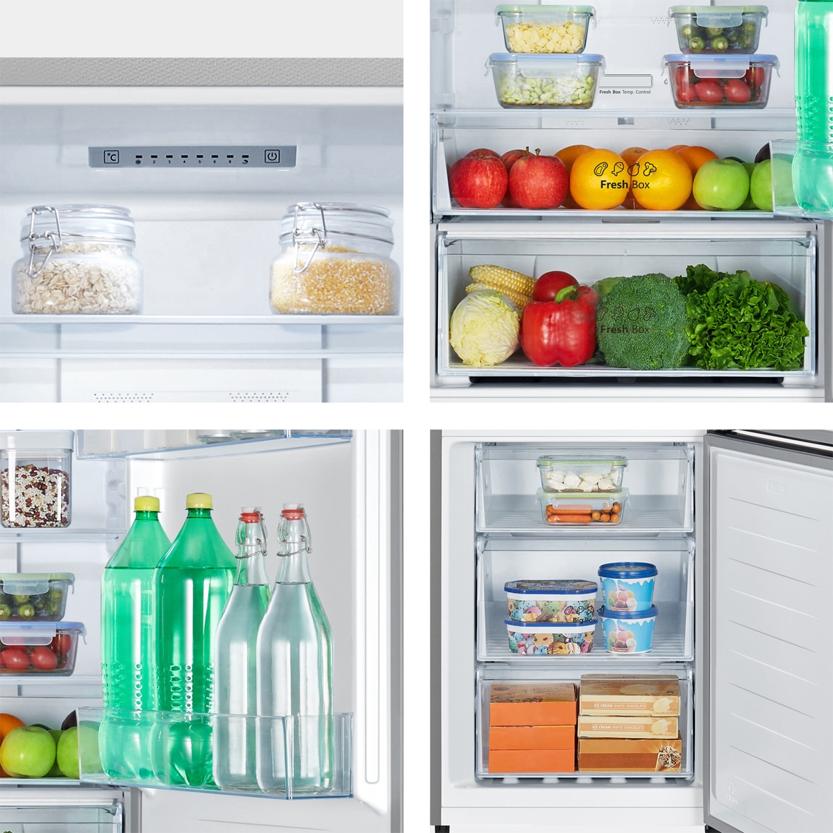 Frigorífico Combi Hisense, Total No Frost con Tecnología Inverter -RB3N300NECA Inox-13