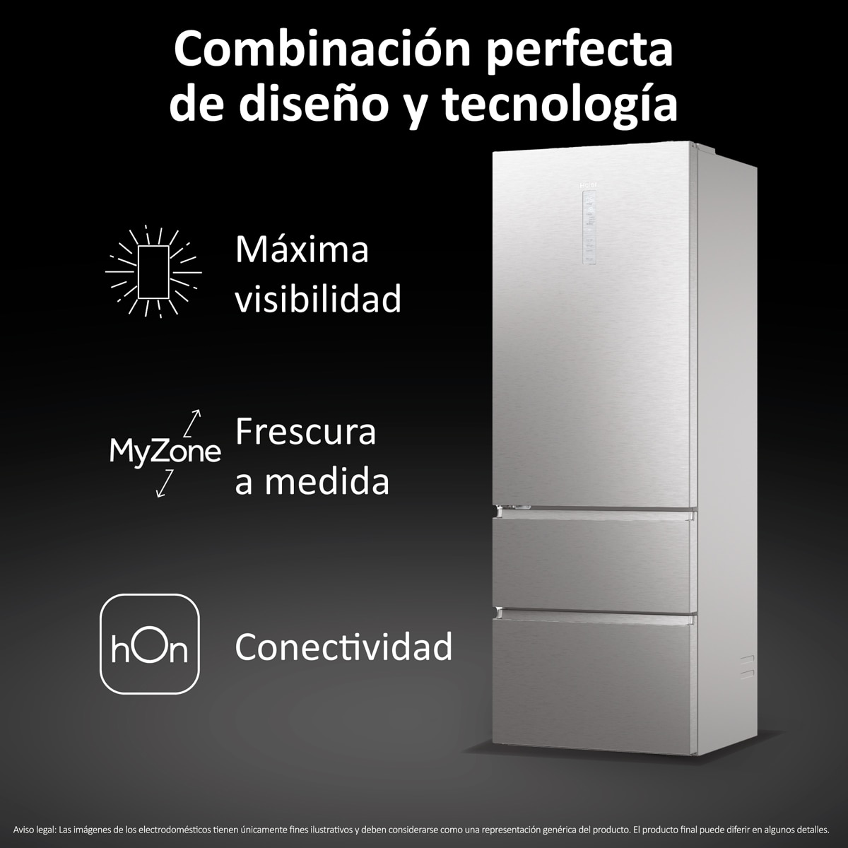 Frigorífico Combi Haier No Frost 3D 70 Series 7 - HTW7720CNMM 5