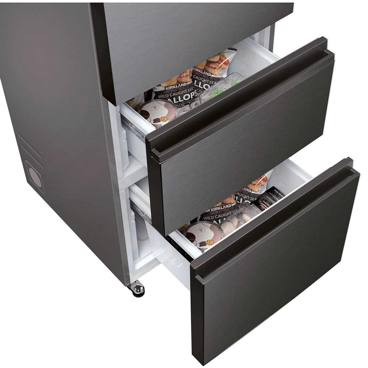 Frigorífico combi Haier HTR3620CNMP, 205 x 59.5 x 66.7 cm, No Frost, clase C, 181 kWh/año, 35 dB, 414 litros, Fresh 0°C, 3 puertas, inox oscuro - imagen 7