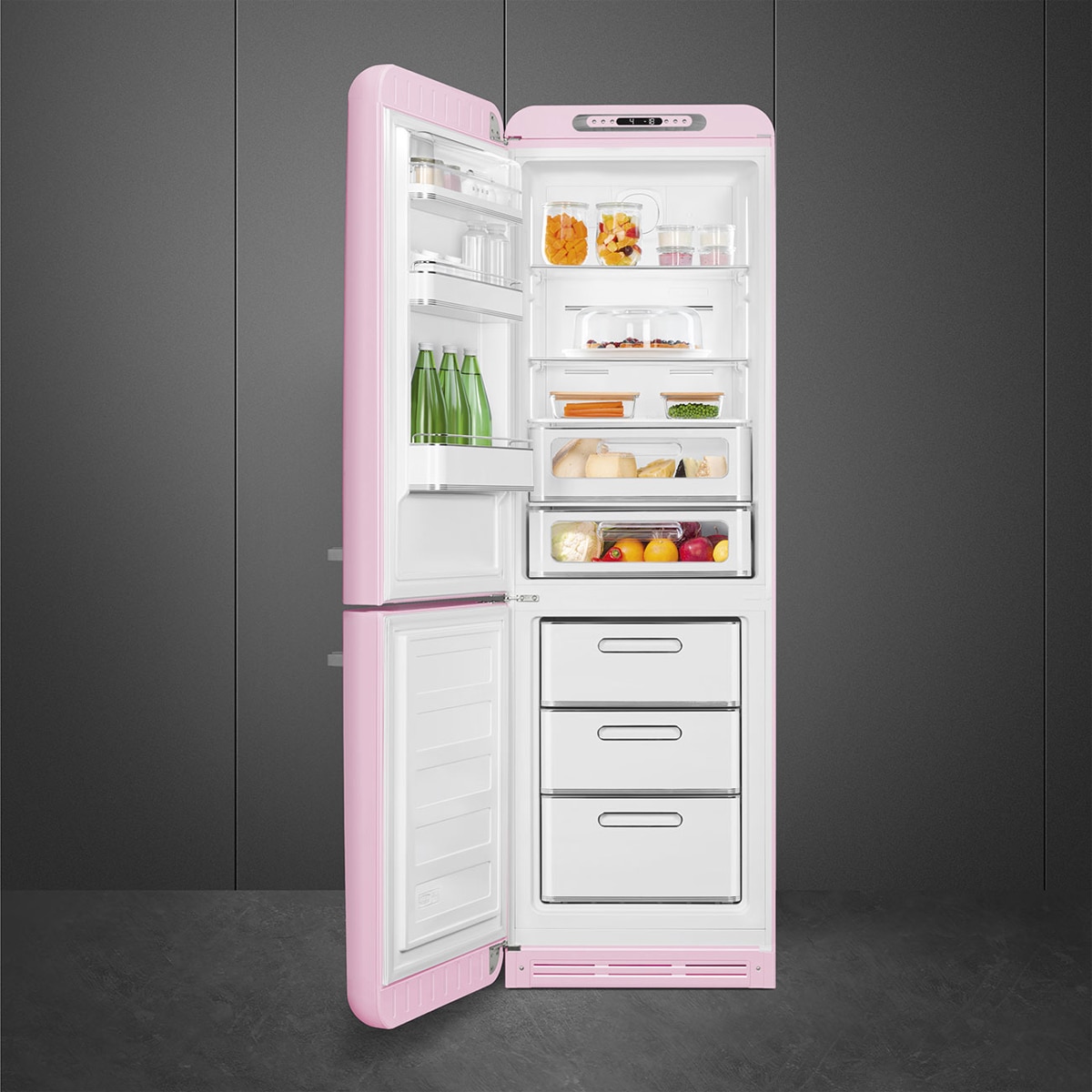 Frigorífico Combi Smeg 50 Style No Frost - FAB32LPK6 Rosa-3