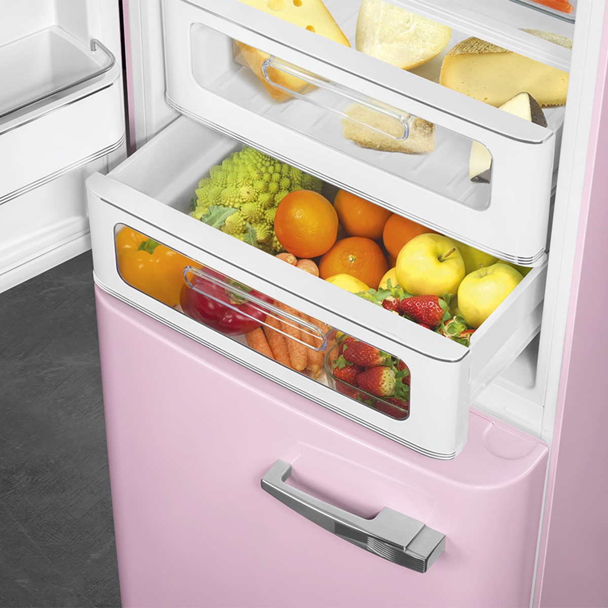 Frigorífico Combi Smeg 50 Style No Frost - FAB32LPK6 Rosa-7