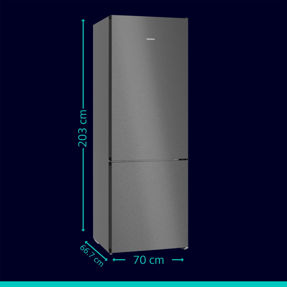 Frigorífico Combinado Siemens KG49NVXCG Total No Frost Aço Preto Anti-Impressões Digitais-2
