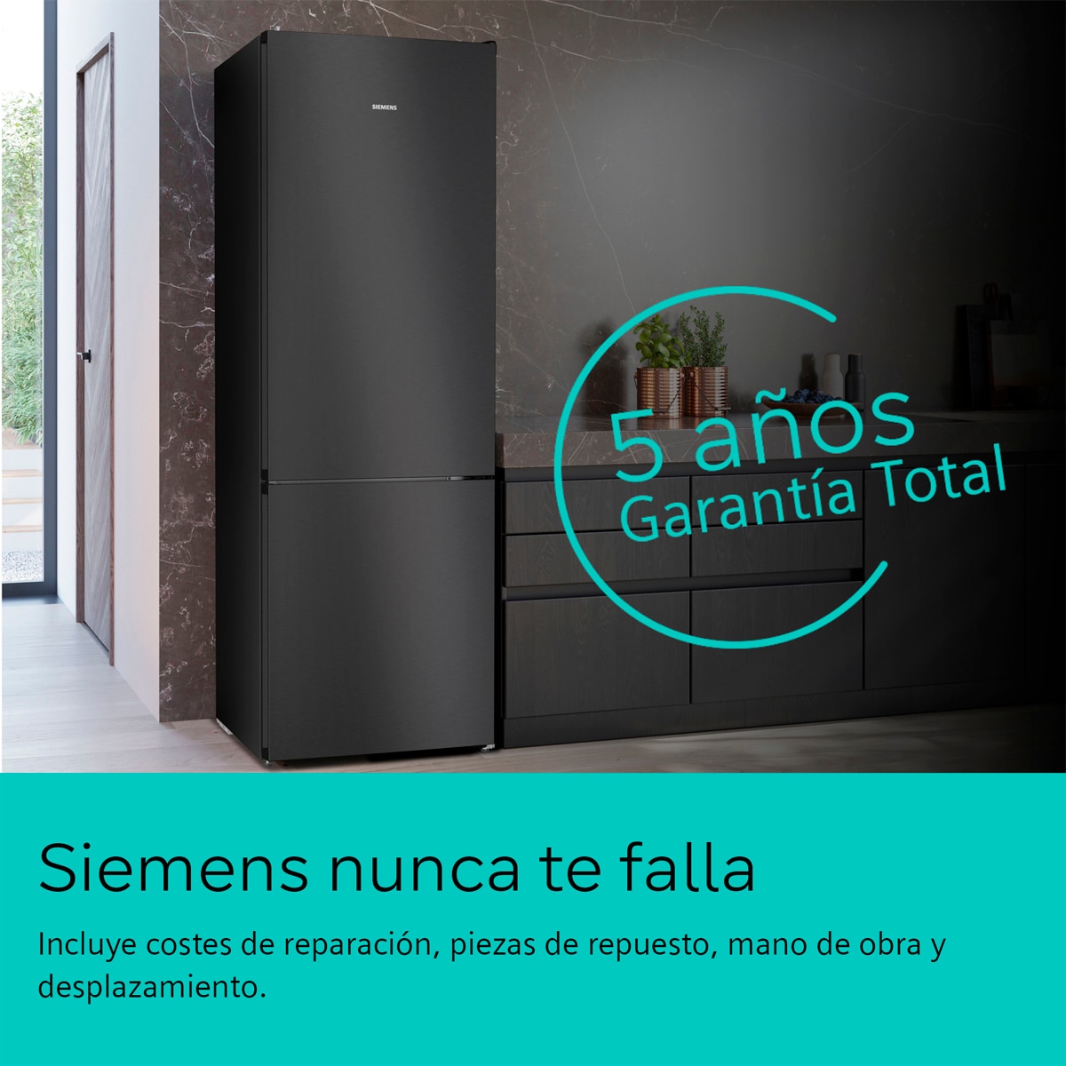 Frigorífico Combinado Siemens KG49NVXCG Total No Frost Aço Preto Anti-Impressões Digitais-4