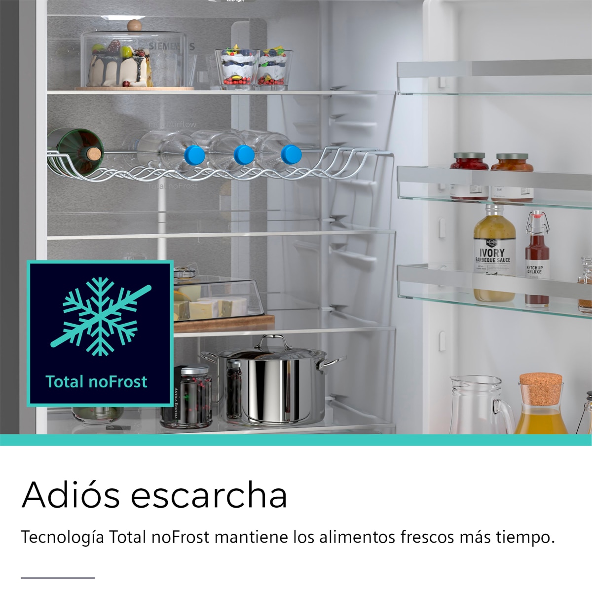Frigorífico Combinado Siemens KG49NVXCG Total No Frost Aço Preto Anti-Impressões Digitais-9
