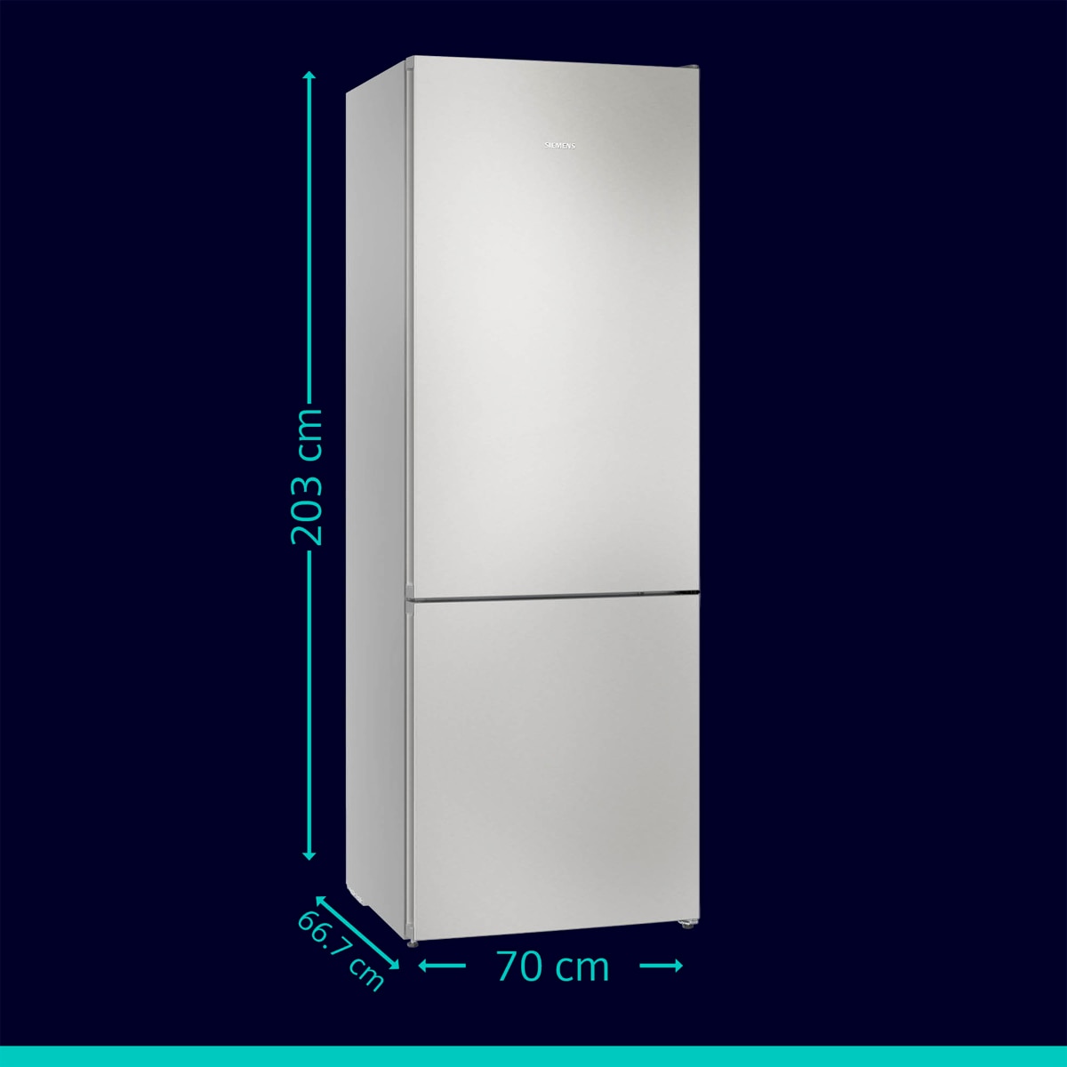 Frigorífico Combinado Siemens KG49NVIDG Total No Frost Aço Antimarcas-2