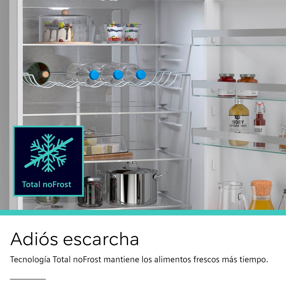 Frigorífico Combinado Siemens KG49NVIDG Total No Frost Aço Antimarcas-8