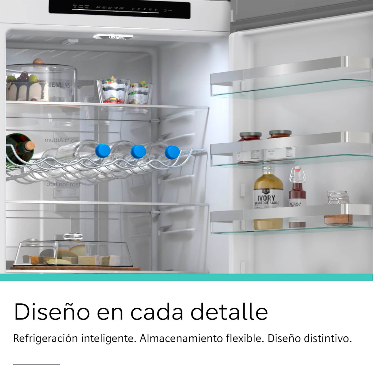 Frigorífico combi Siemens, Total No Frost - KG39NVIAG Acero antihuellas-6