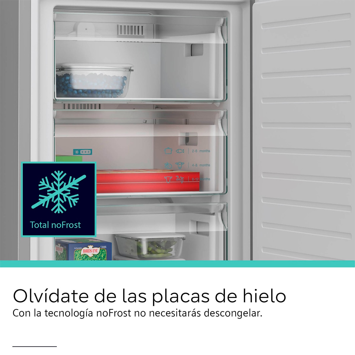 Frigorífico Combinado Siemens KG39NVIBG Total No Frost Aço Antimarcas-11