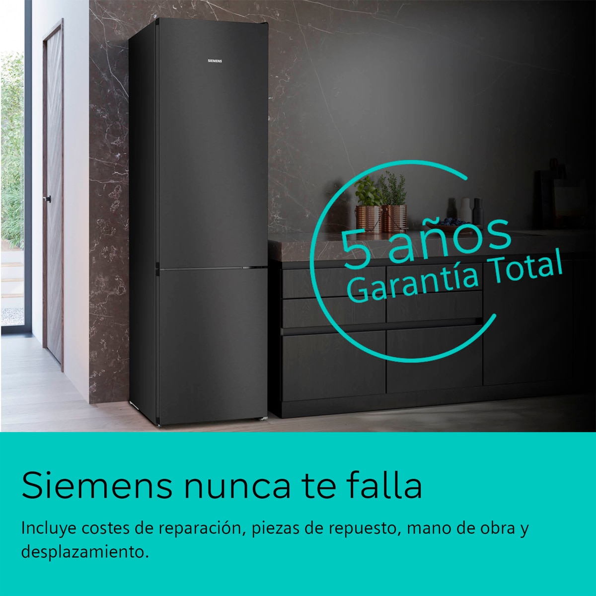 Frigorífico combi Siemens, Total No Frost - KG39NVXCG Acero negro antihuellas-4