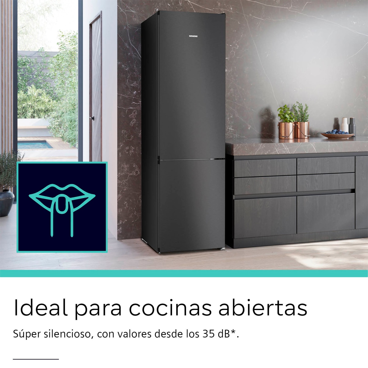 Frigorífico combi Siemens, Total No Frost - KG39NVXCG Acero negro antihuellas-7