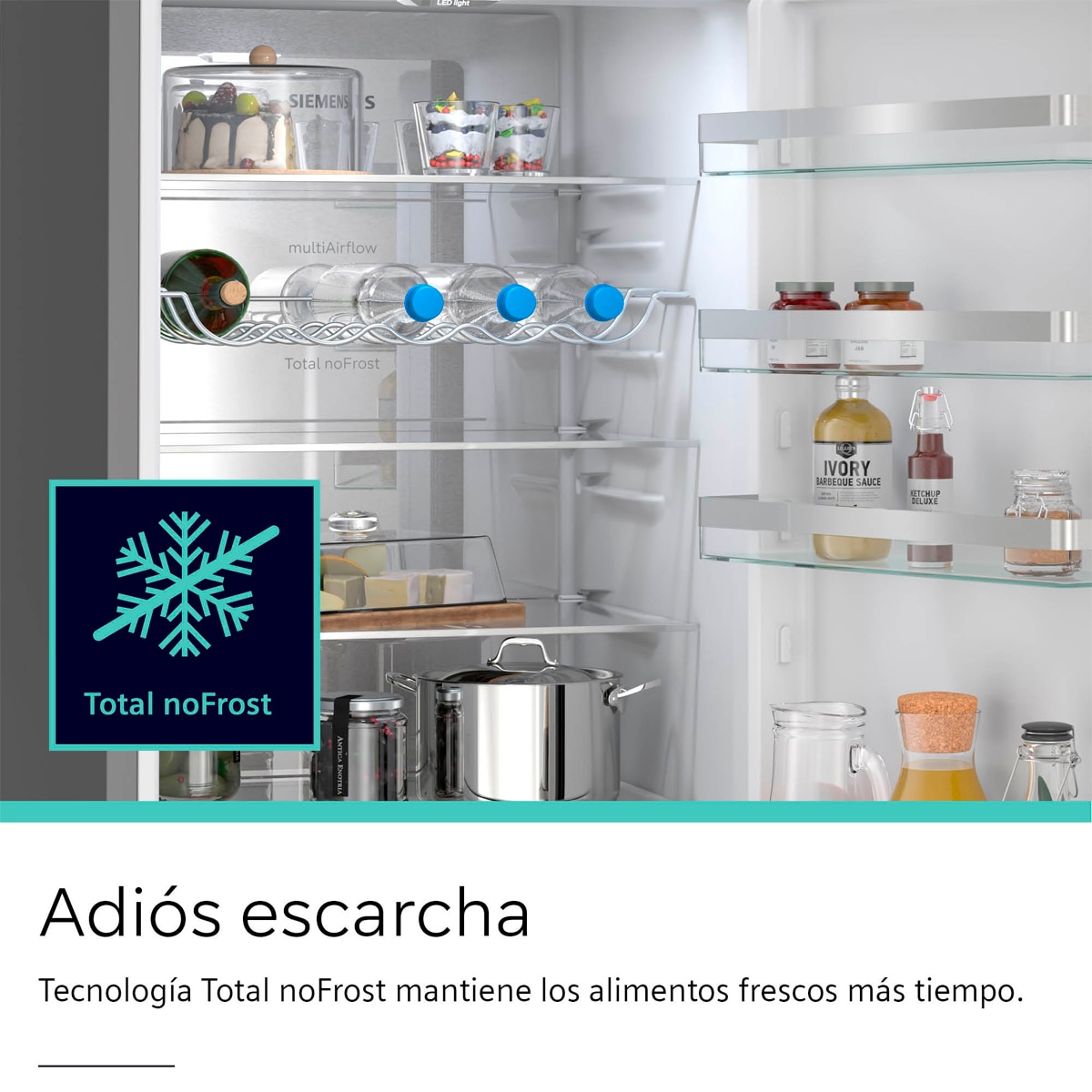 Frigorífico combi Siemens, Total No Frost - KG39NVXCG Acero negro antihuellas-9