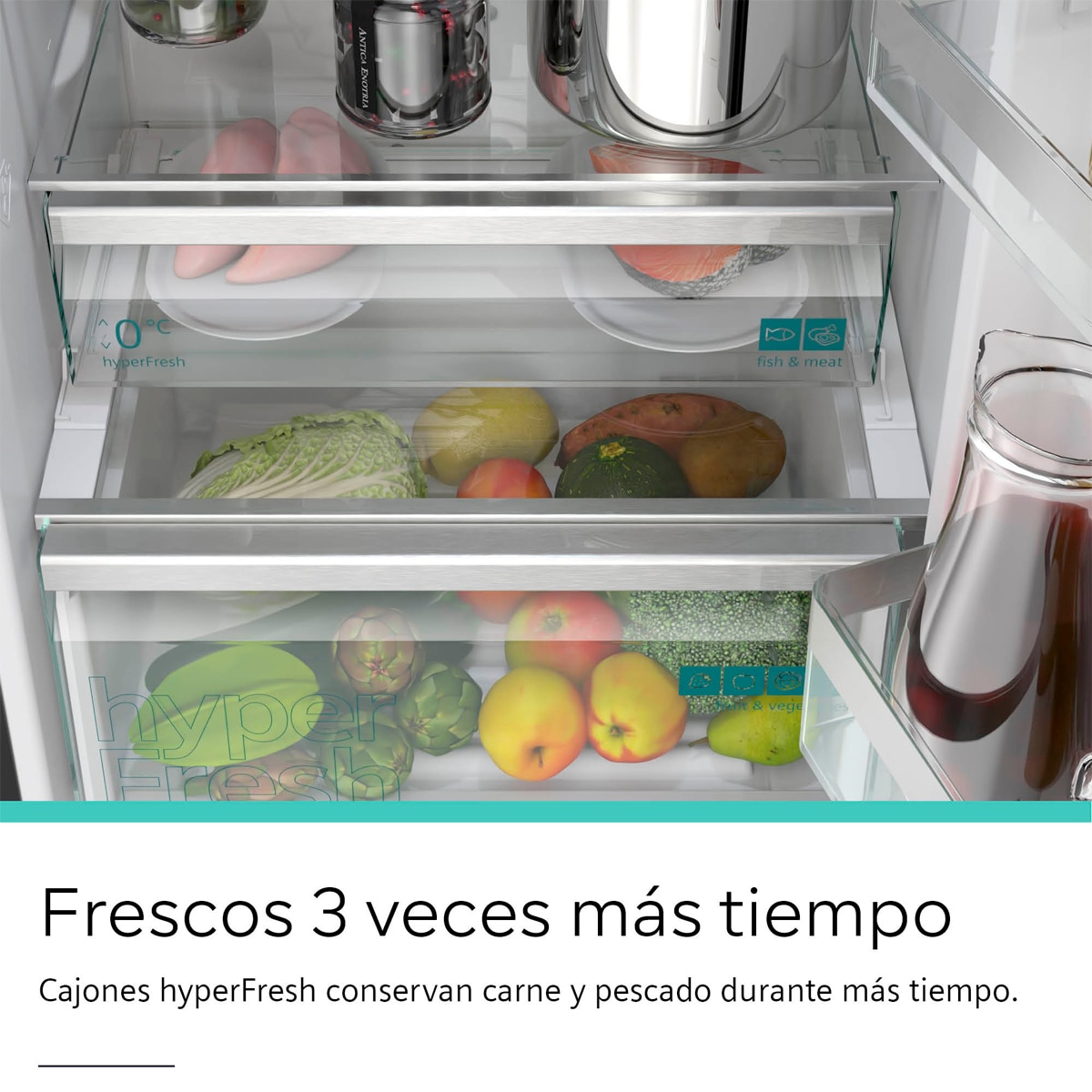 Frigorífico combi Siemens, Total No Frost - KG39NVXCG Acero negro antihuellas-10