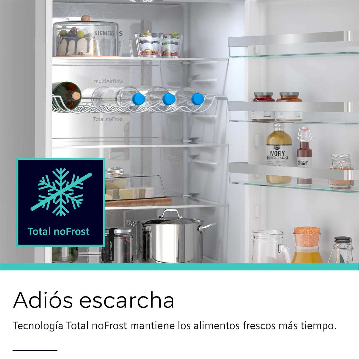 Frigorífico Combinado Siemens KG39NVICV Total No Frost Aço Antimarcas-9