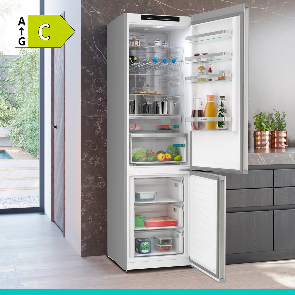 Frigorífico combi Siemens, Total No Frost - KG39NVICG Acero antihuellas-3