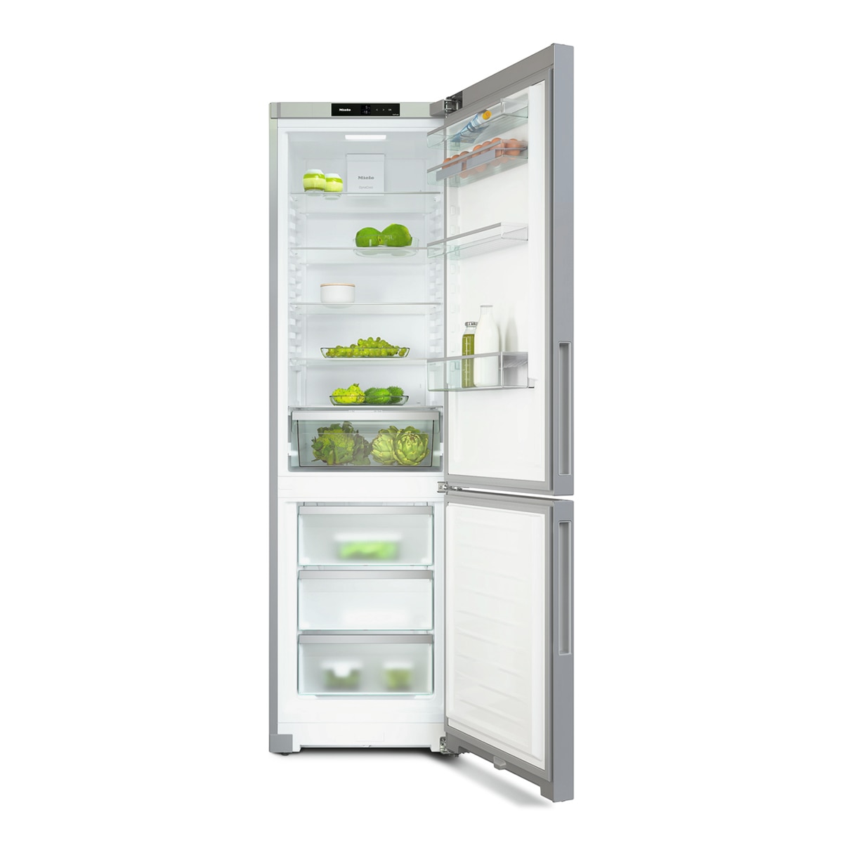 Frigorífico combi Miele con DailyFresh, NoFrost y ComfortClean  - KFN 4395 BD Plata-2