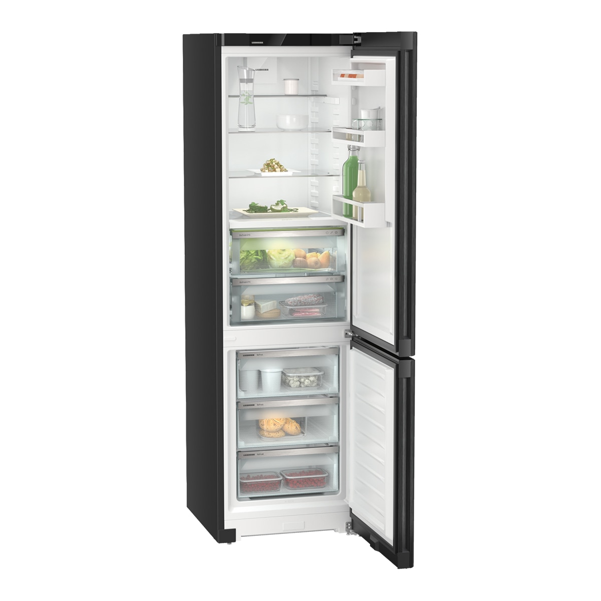 Frigorífico combi Liebherr No Frost, BluPerformance, DuoCooling - CBNbdc573i Black Inox-8