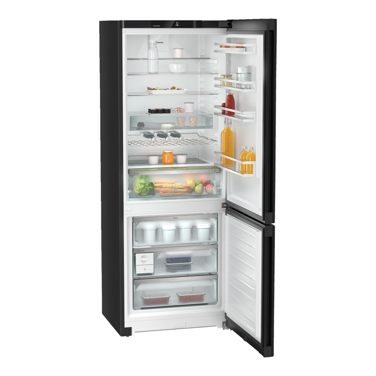 Frigorífico combi Liebherr No Frost, BluPerformance, EasyFresh - CNbdd7723 Black Inox-8