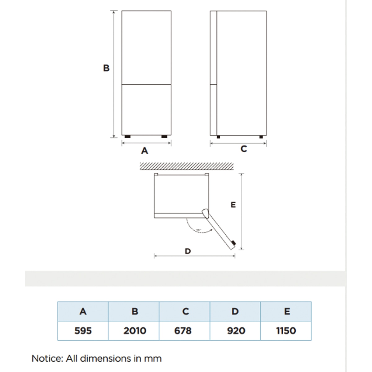 Frigorífico combi Midea Total No Frost Inox Brillante-2