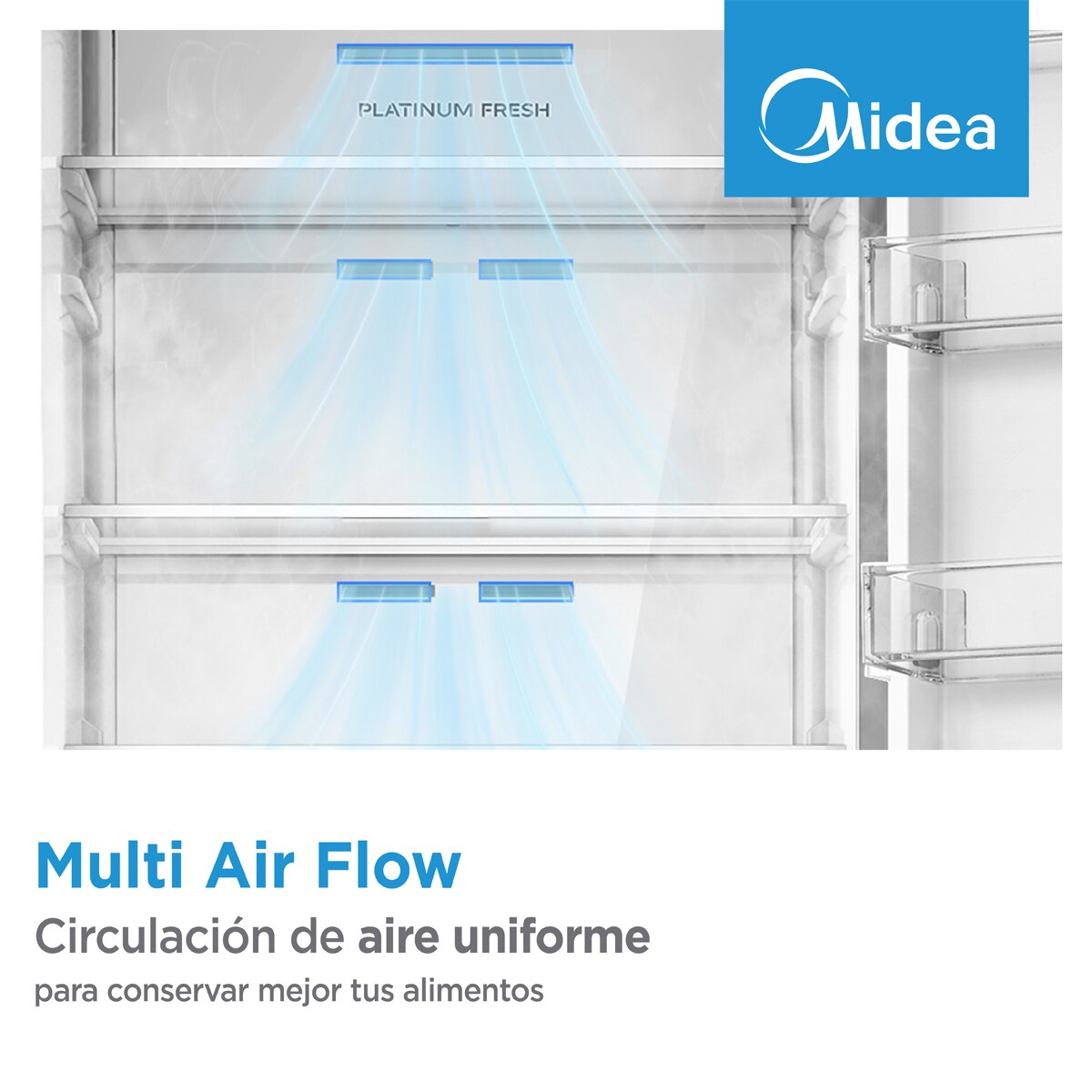 Frigorífico combi Midea Total No Frost Blanco-7