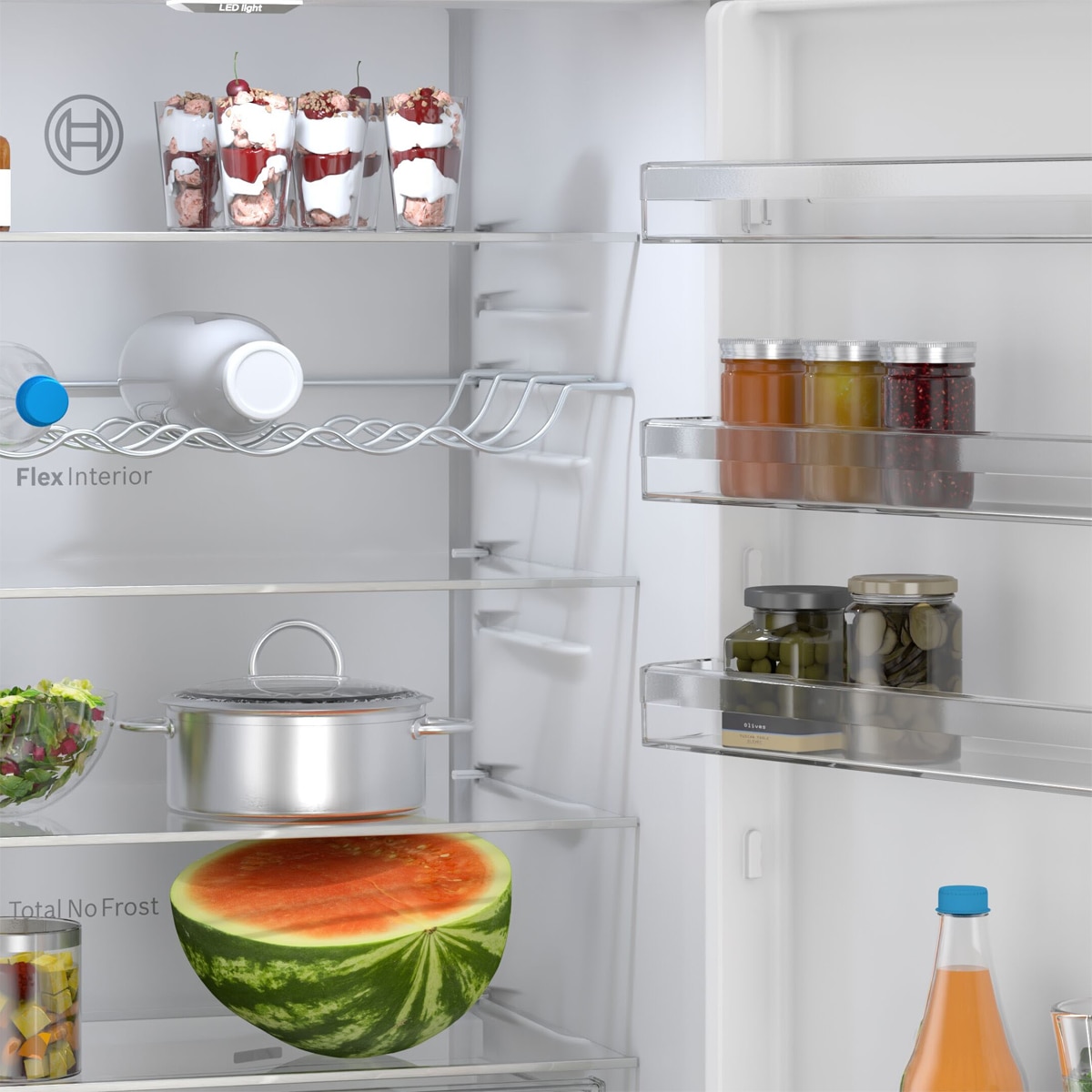Frigorífico combi Bosch, Serie 4, Total NoFrost - KGN49VICT Acero inoxidable antihuellas-4