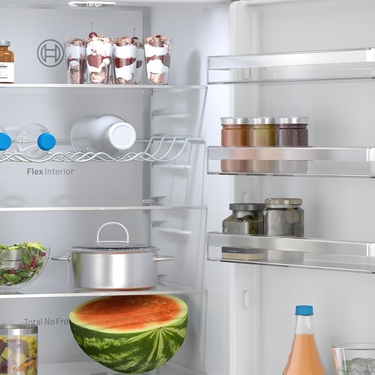 Frigorífico combi Bosch, Serie 4, VitaFresh XXL 0ºC - KGN392LCF Acero mate-5