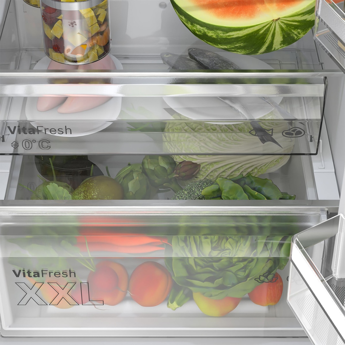 Frigorífico combi Bosch, Serie 4, VitaFresh XXL 0ºC - KGN392LCF Acero mate-6
