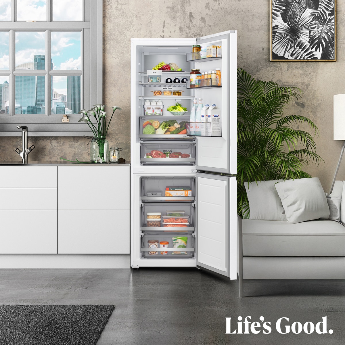Frigorífico Combi LG Serie 700, Total No Frost, Door Cooling+ - GBBS716BSW Blanco-15