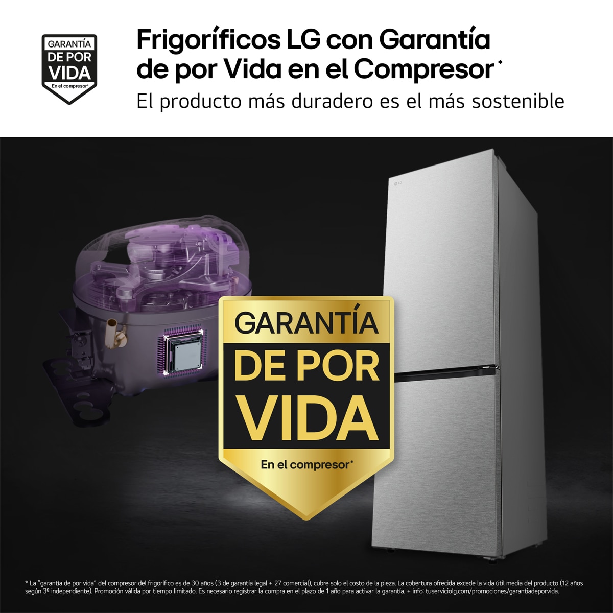 Frigorífico Combi LG Serie 700, Total No Frost, Door Cooling - GBBS716BMB Acero texturizado-4