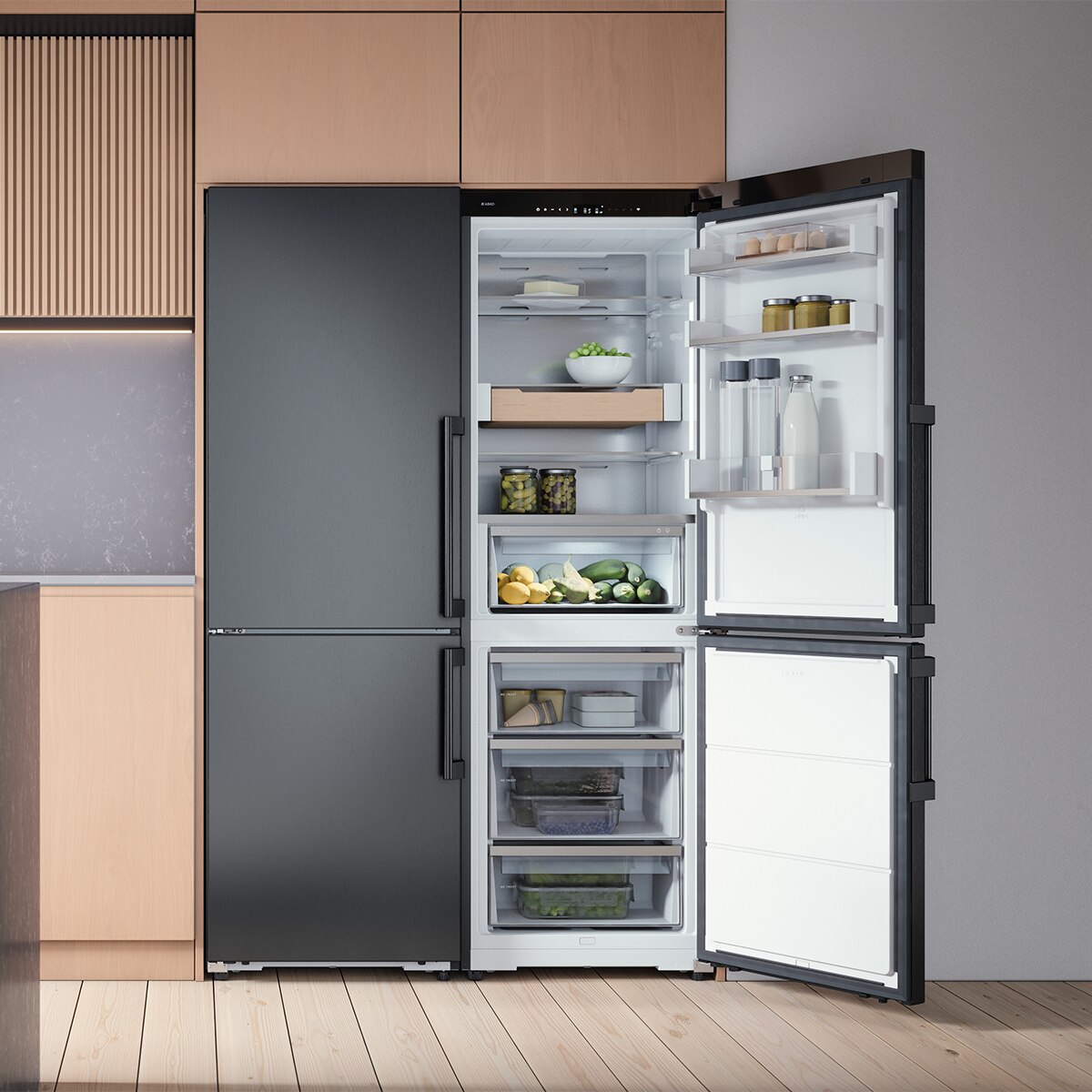 Frigorífico combi Asko Flush Integration - RFC586KNBB1 - Acero negro Acero negro-6