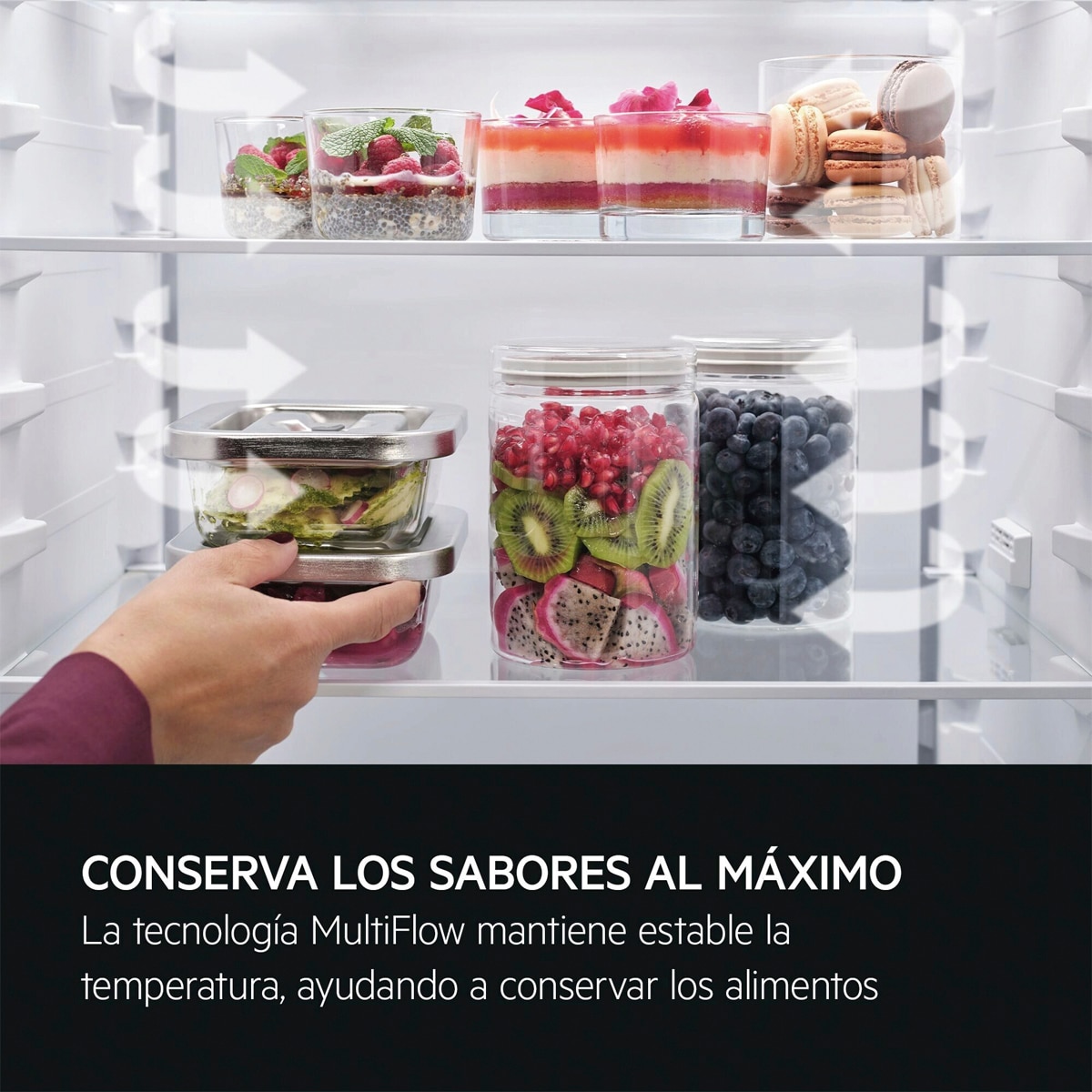 Frigorífico Combinado AEG Série 6000 ORC6M341DV No Frost com Multiflow e Controlo de Humidade Inox-5