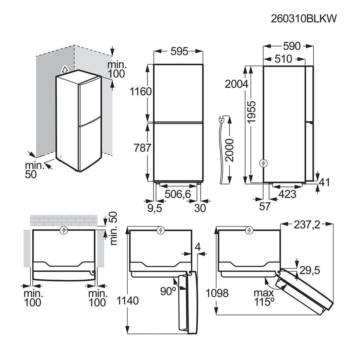 Frigorífico combi AEG, No Frost, MultiFlow, Serie 6000,ORC6M341DW - Blanco Blanco-2