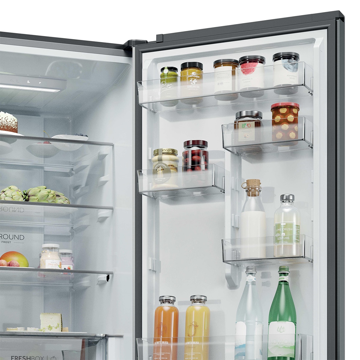 Frigorífico Combi Haier Total No Frost 3D 60 Series - HTR3620ANMP - Dark inox Dark inox-5