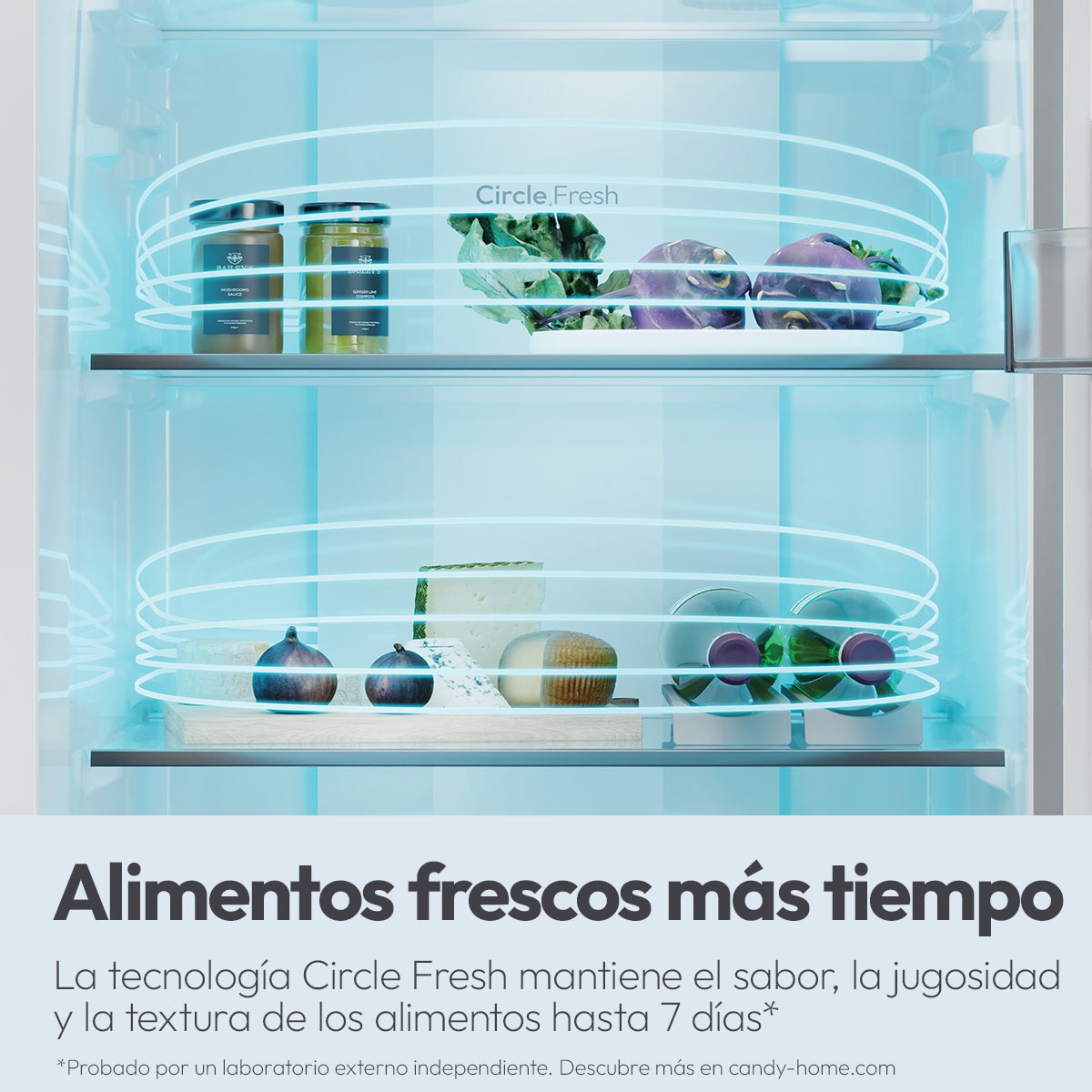 Frigorífico Combi Candy Space Fit Total No Frost Fresco Style - CNCQ2T6S18DW 7
