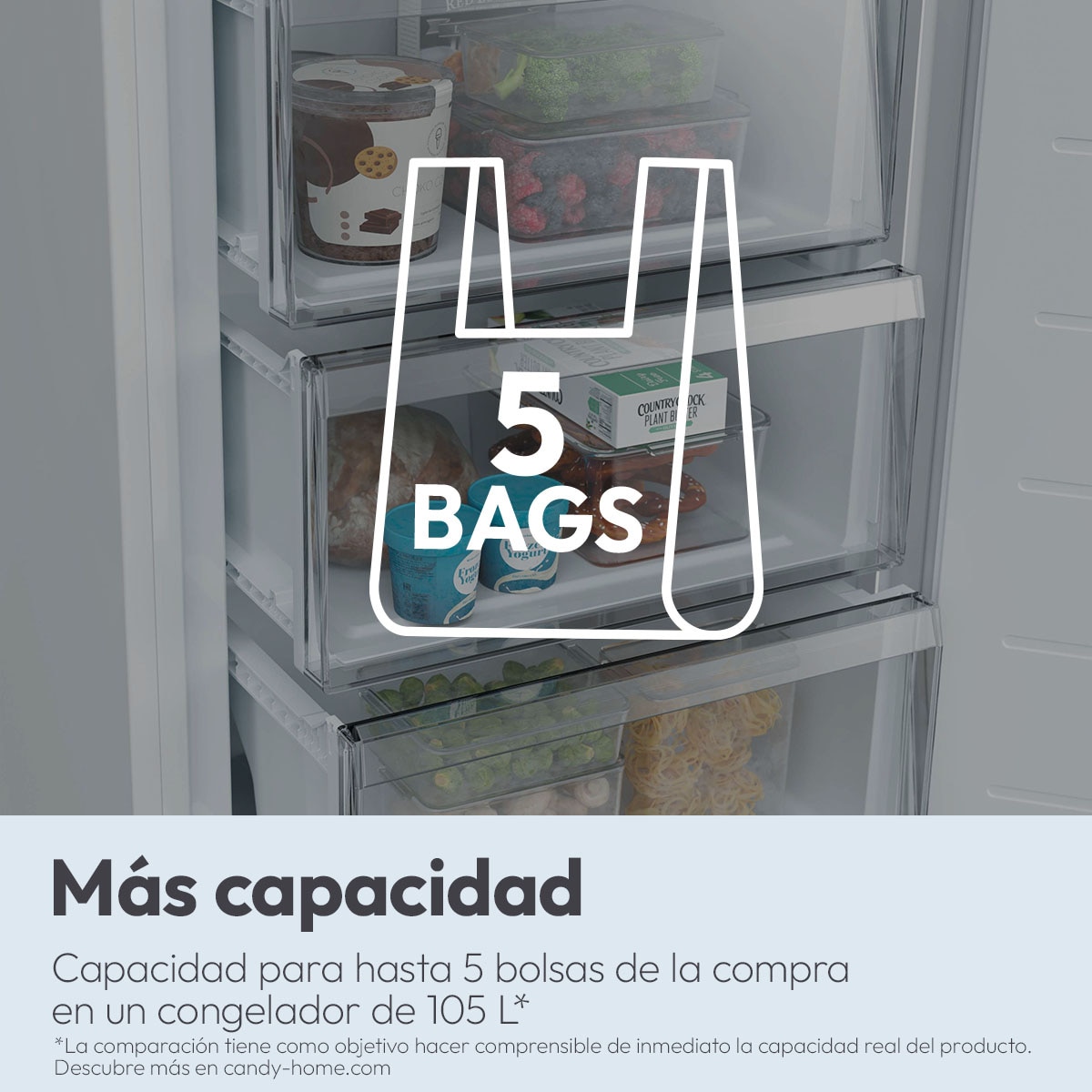 Frigorífico Combi Candy Space Fit Total No Frost Fresco Style - CNCQ2T6S18DW 10