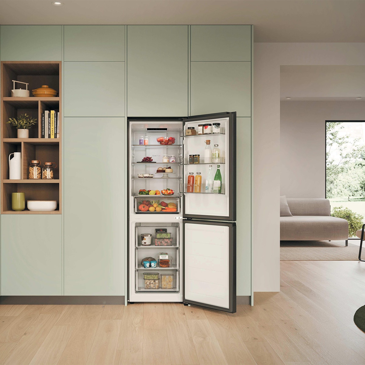 Frigorífico Combi Candy Space Fit Total No Frost Fresco Style - CNCQ2T6S18CX 18